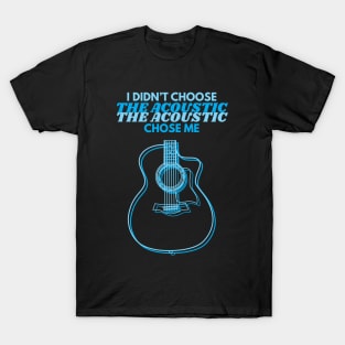 I Didn't Choose The Acoustic Auditorium Style Guitar Body Outline T-Shirt